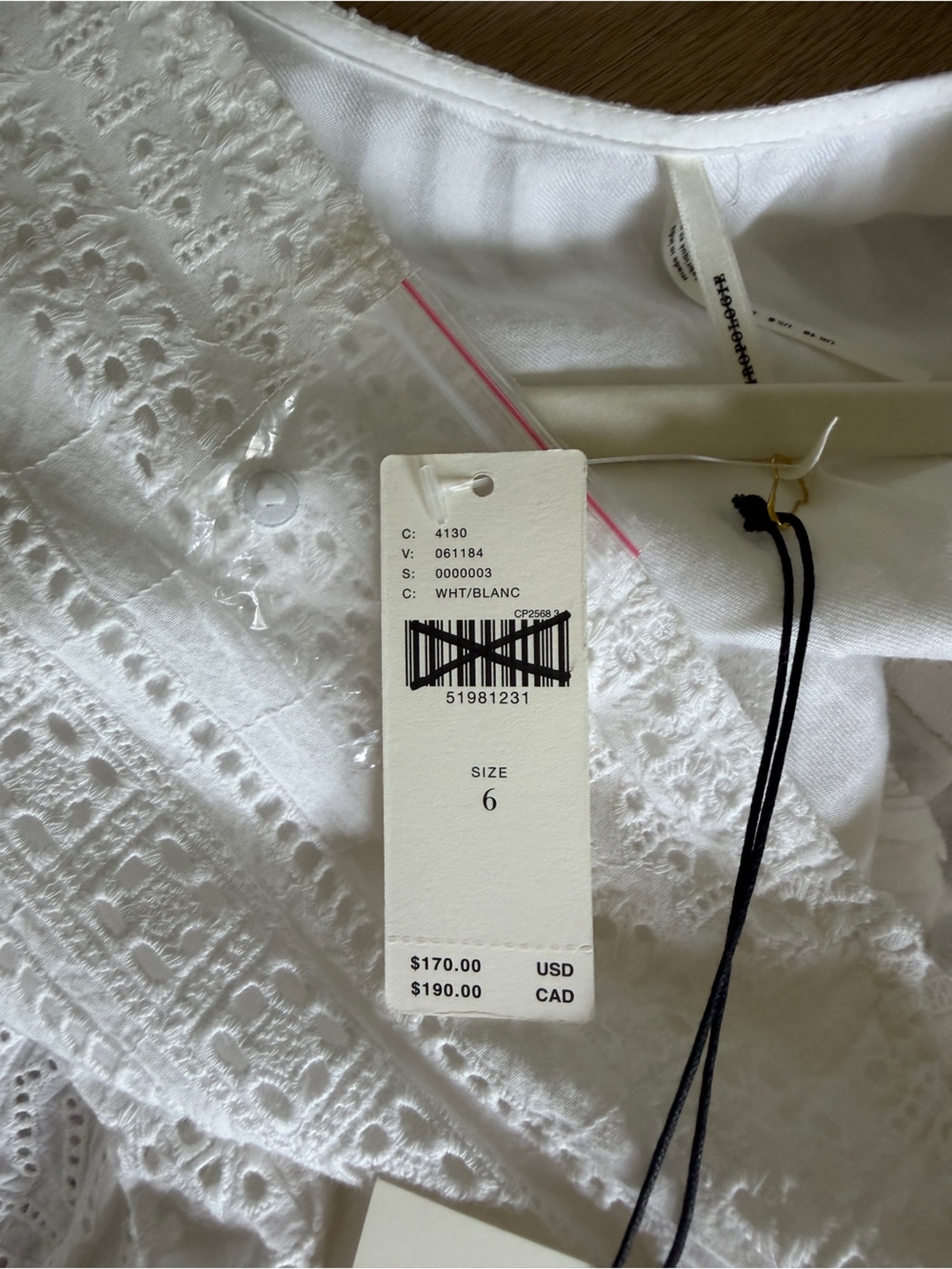 Anthropologie White Eyelet Dress - Picture 3 of 5
